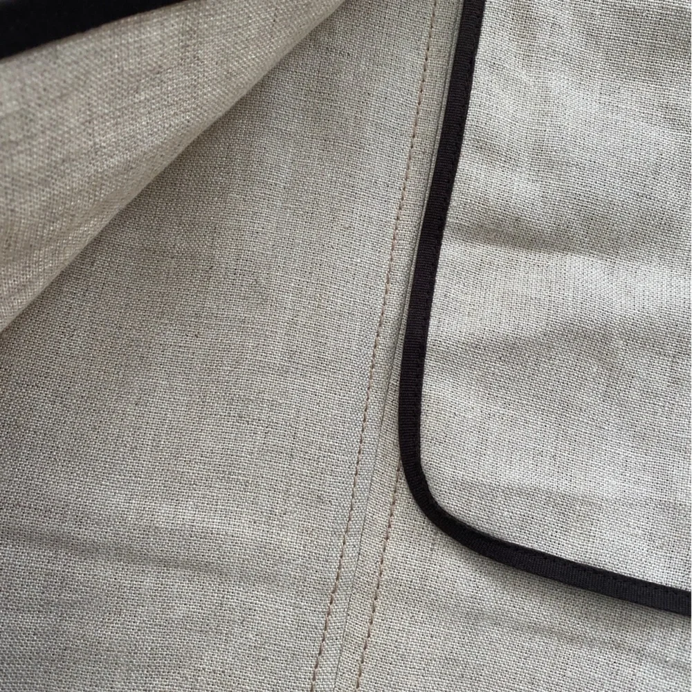 LOFT Ann Taylor LINEN Safari Blazer Size 8 Tan wBelt like new - Picture 8 of 13